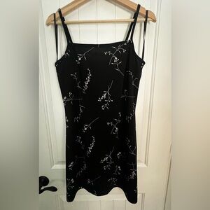 Vintage Black Floral Dress